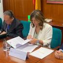 Firma del convenio entre el presidente del Consejo de Cuentas de Castilla y León y la rectora de la Universidad de León.